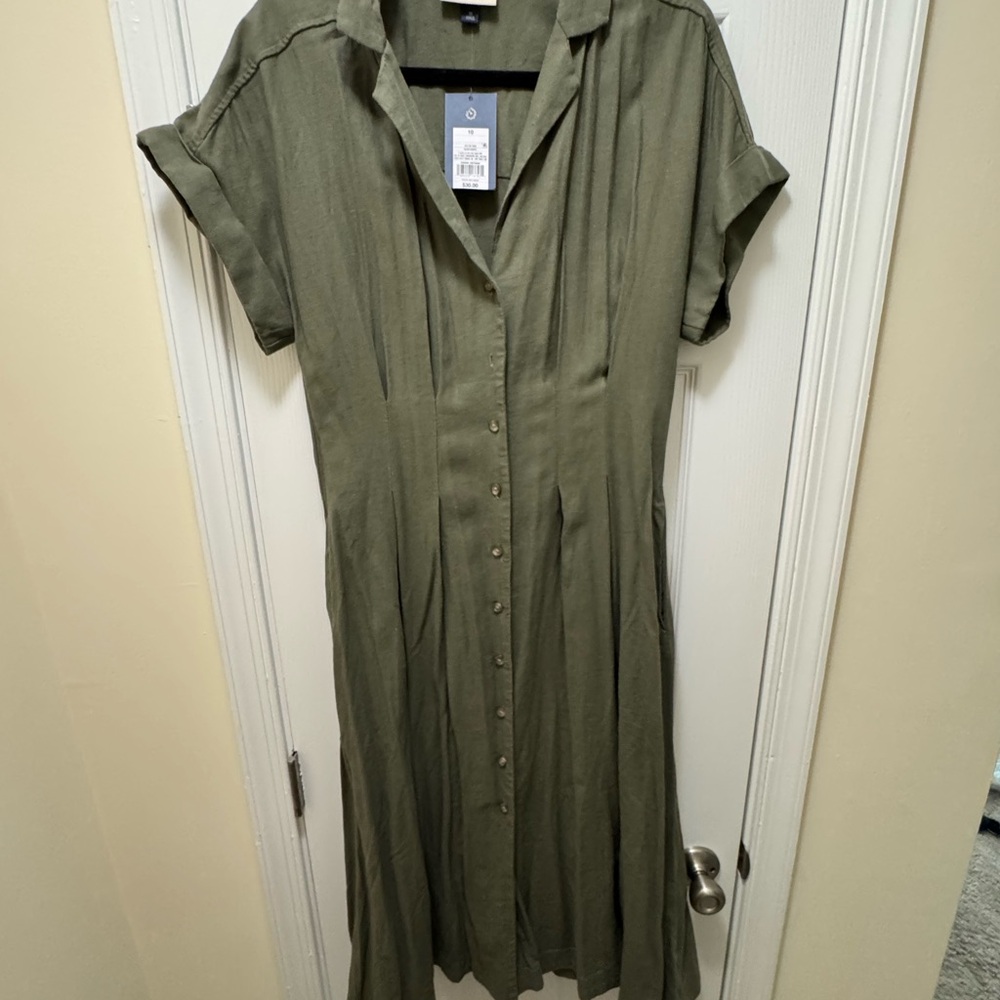 Universal Thread Olive Button-Up Dress